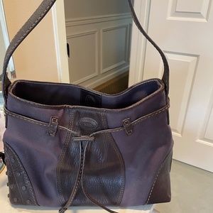 Tod's leather and nylon pocketbook